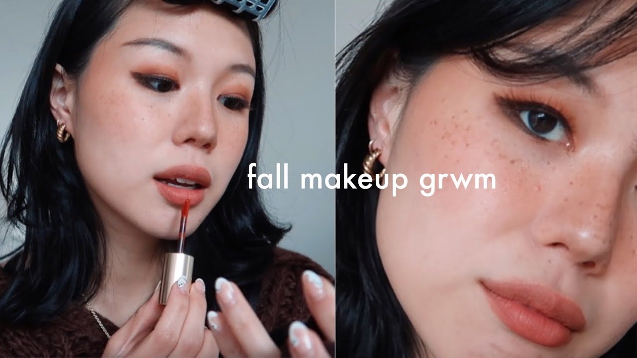 grwm daily fall makeup 🍂(after double eyelid surgery)