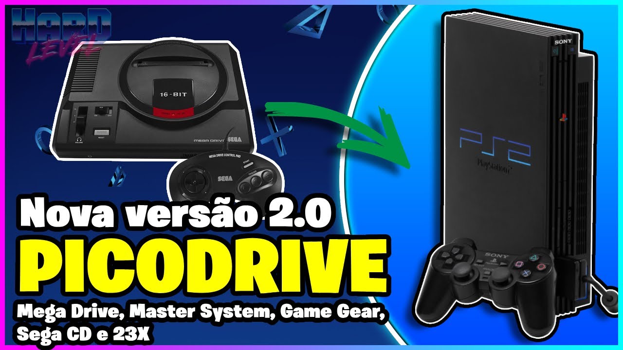 PICODRIVE 2.0 Nova versão do emulador de Master System, Mega Drive, Sega CD, GameGear e 32X para PS2
