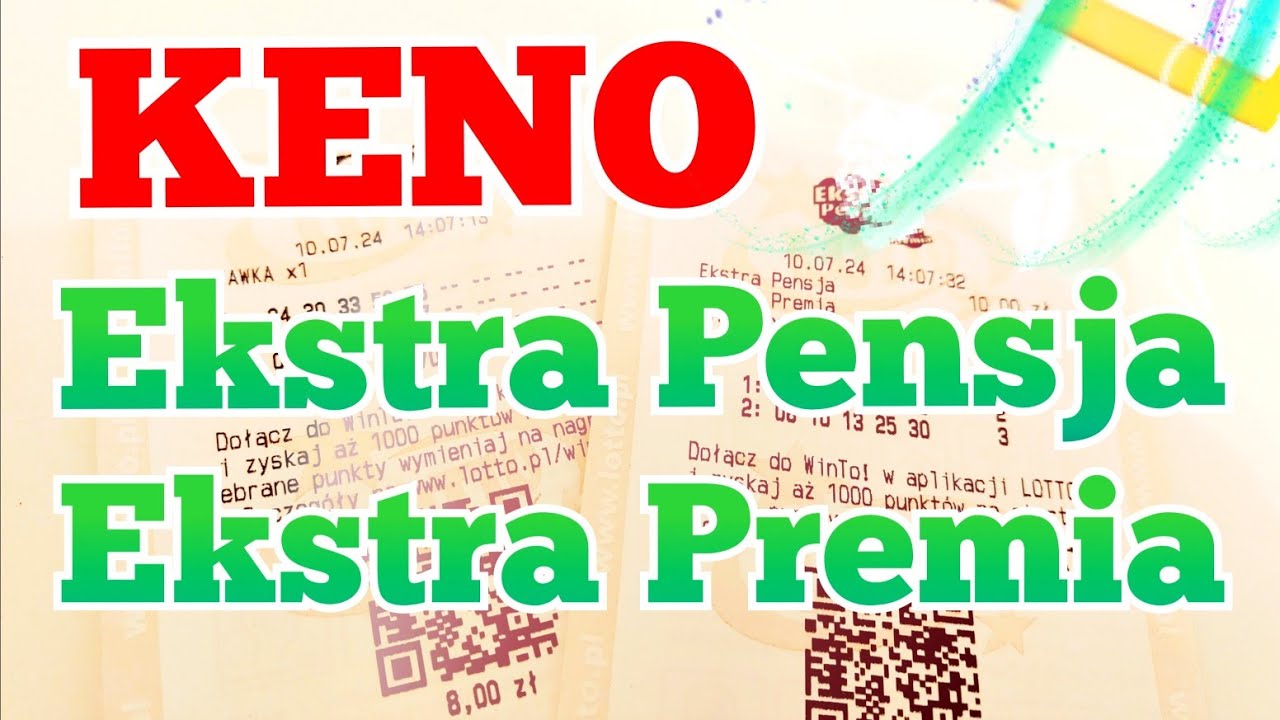 Zakłady Lotto. Jest trafienie 😁😂 Keno i Ekstra Pensja wraz z Ekstra Premią