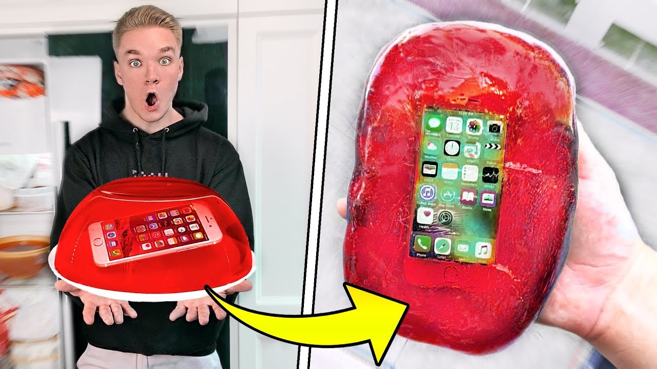 IPHONE W GALARETCE PRANK NA MOIM BRACIE! *wkurzył się*