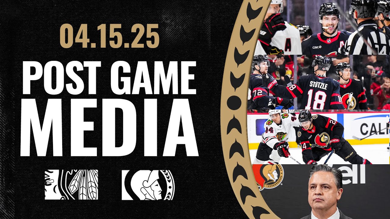 Drake Batherson, Tim Stützle, Dylan Cozens, and Travis Green Postgame Media vs CHI
