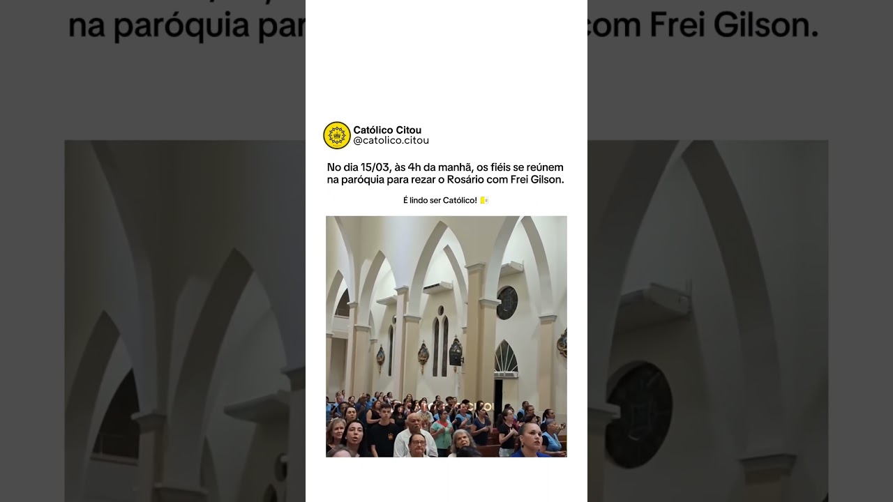 &Eacute; lindo ser Cat&oacute;lico! Vejam! 🇻🇦🥹 #igrejacat&oacute;lica #freigilson #somdomonte #catolico #shprtsfeed #fe