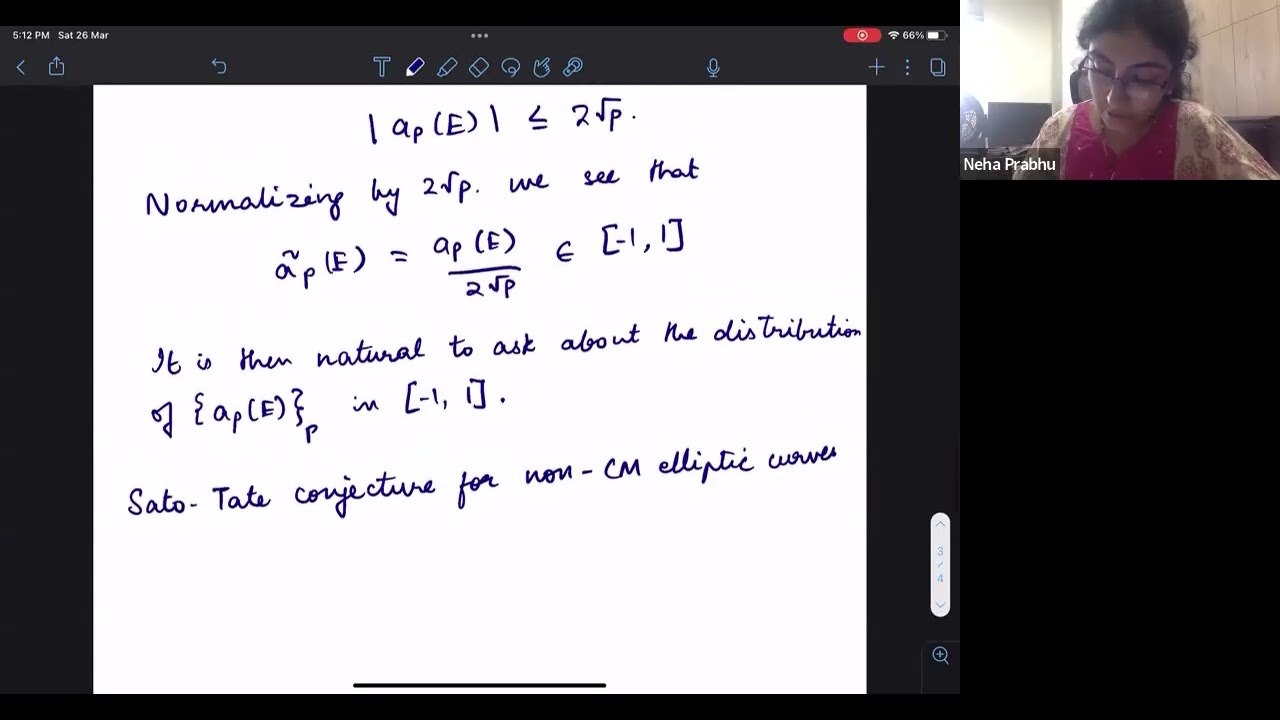 Sato-Tate Conjecture for Elliptic Curves.