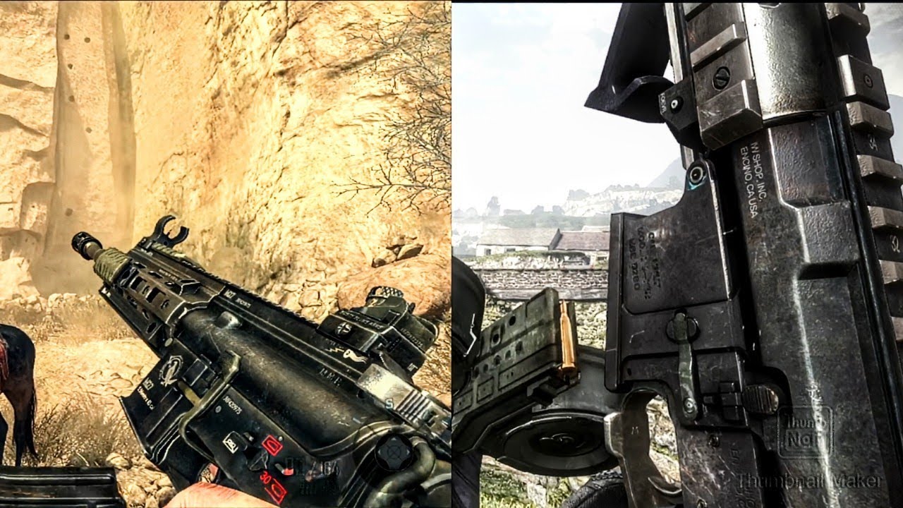 COD Black Ops 2 vs COD Ghosts - Weapon Comparison