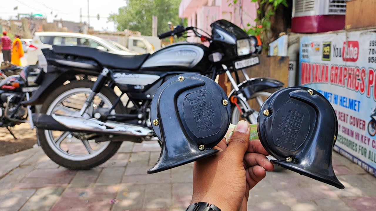 Hero splendor popo horn fully install 😲 | splendor modified | fitting video | splendor 2021 model🔥