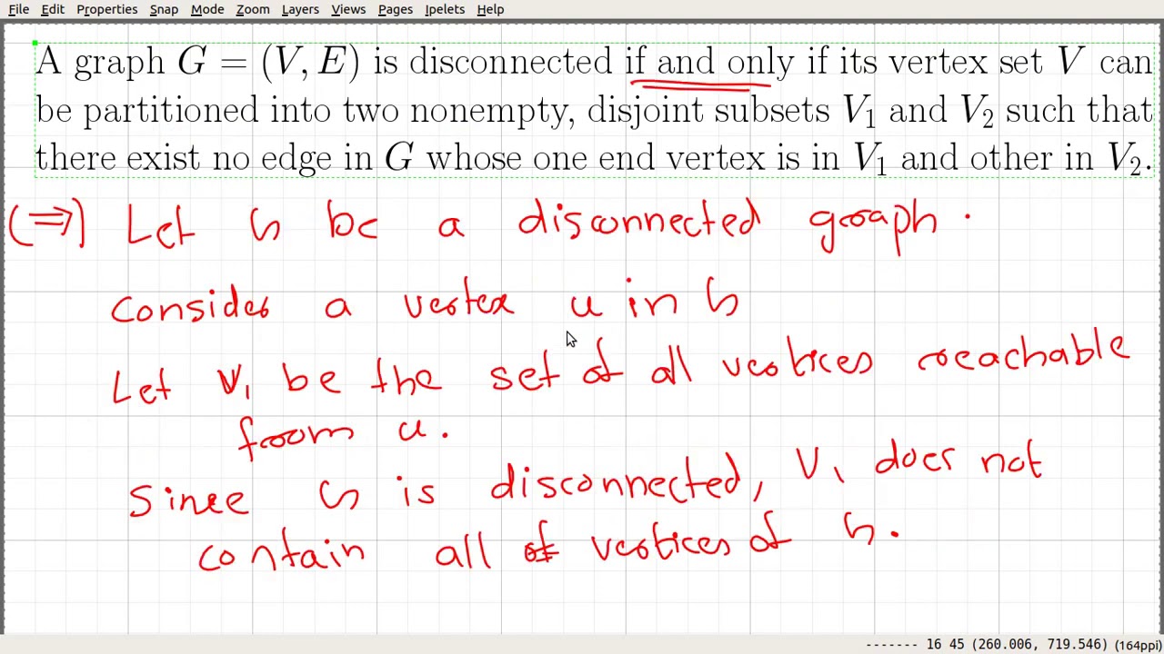 Видео_17: Граф является несвязным тогда и только тогда, когда его множество вершин может быть раз...
