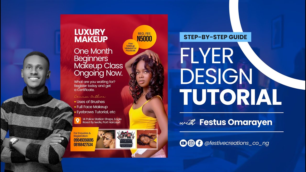 Flyer Design Tutorial for Makeup Training Promo (step-by-step guide) ✨✨