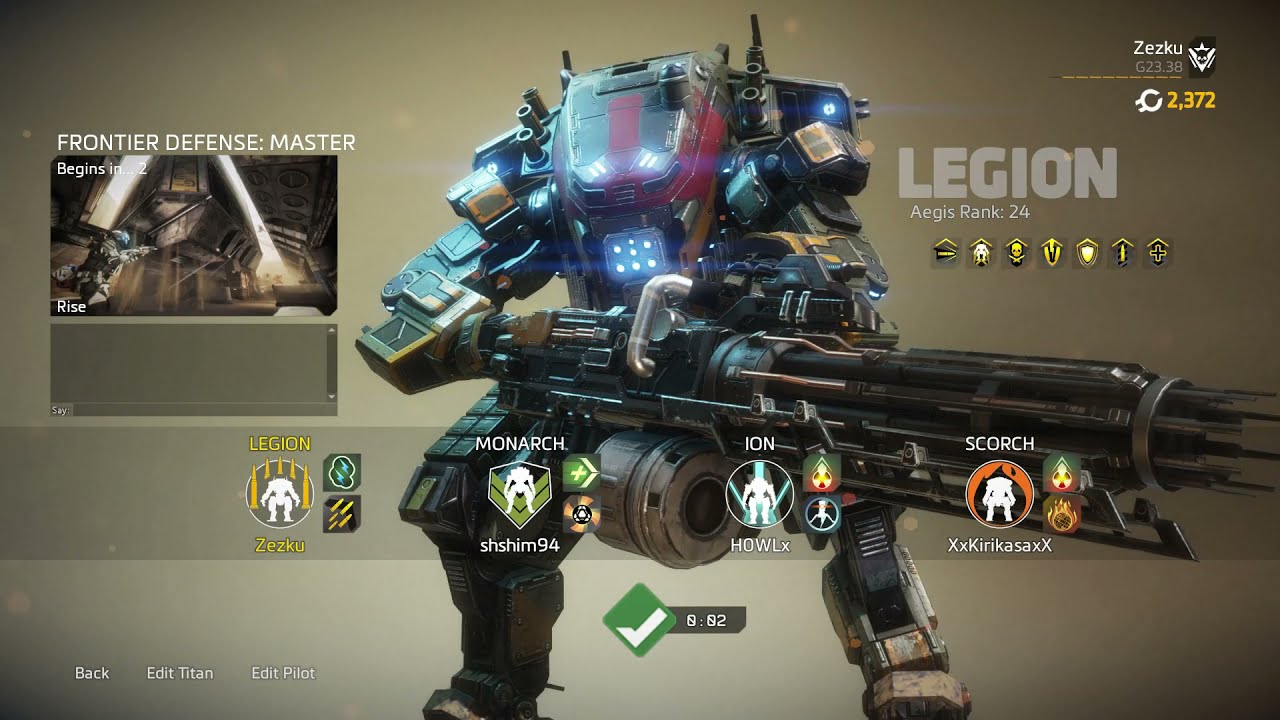 Frontier Defense on Rise (Master) Legion and Scorch - Titanfall 2