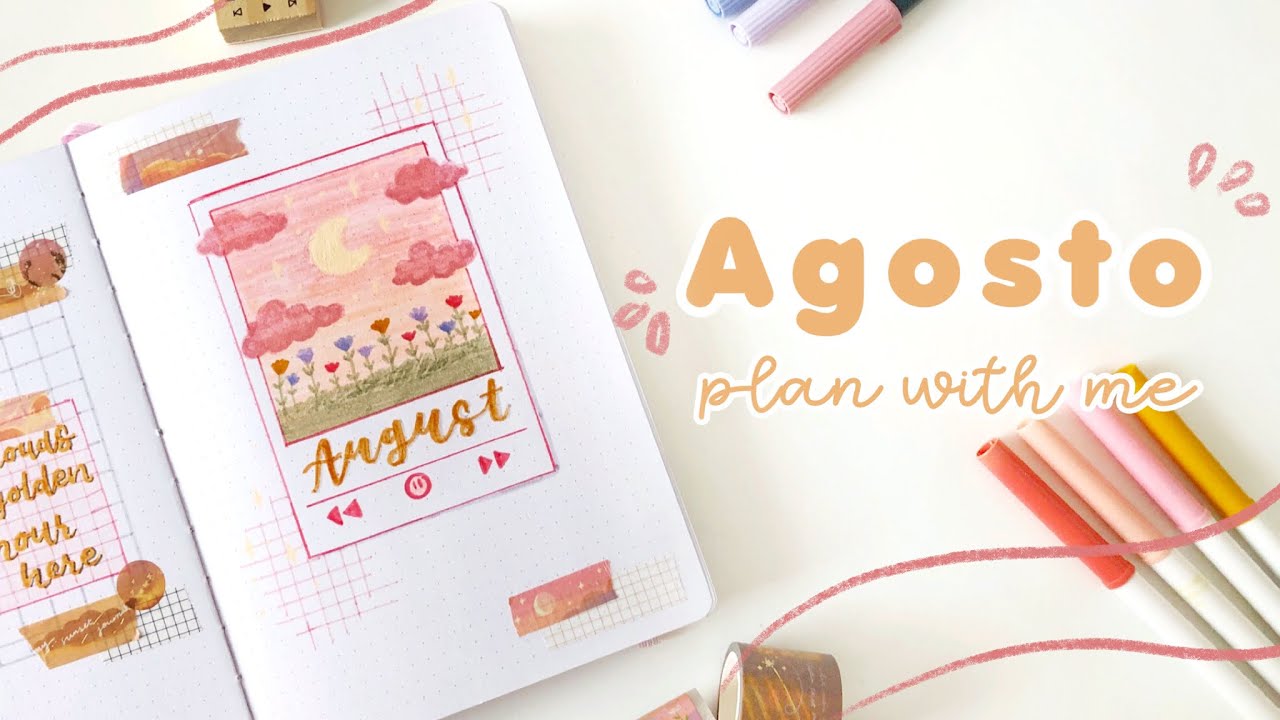 Bullet journal Agosto // Plan with me🌅