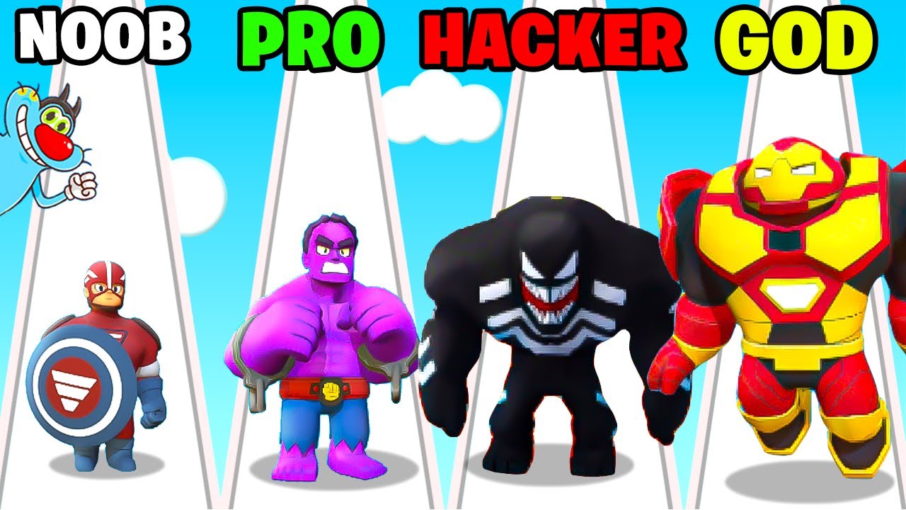 NOOB vs PRO vs HACKER | In Heroic Run | With Oggy And Jack | Rock Indian Gamer |