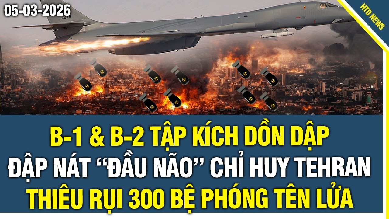 NÓNG: B-1 & B-2 tung đòn tập kích dồn dập, đập nát “đầu não” Iran, thiêu rụi 300 bệ phóng tên lửa