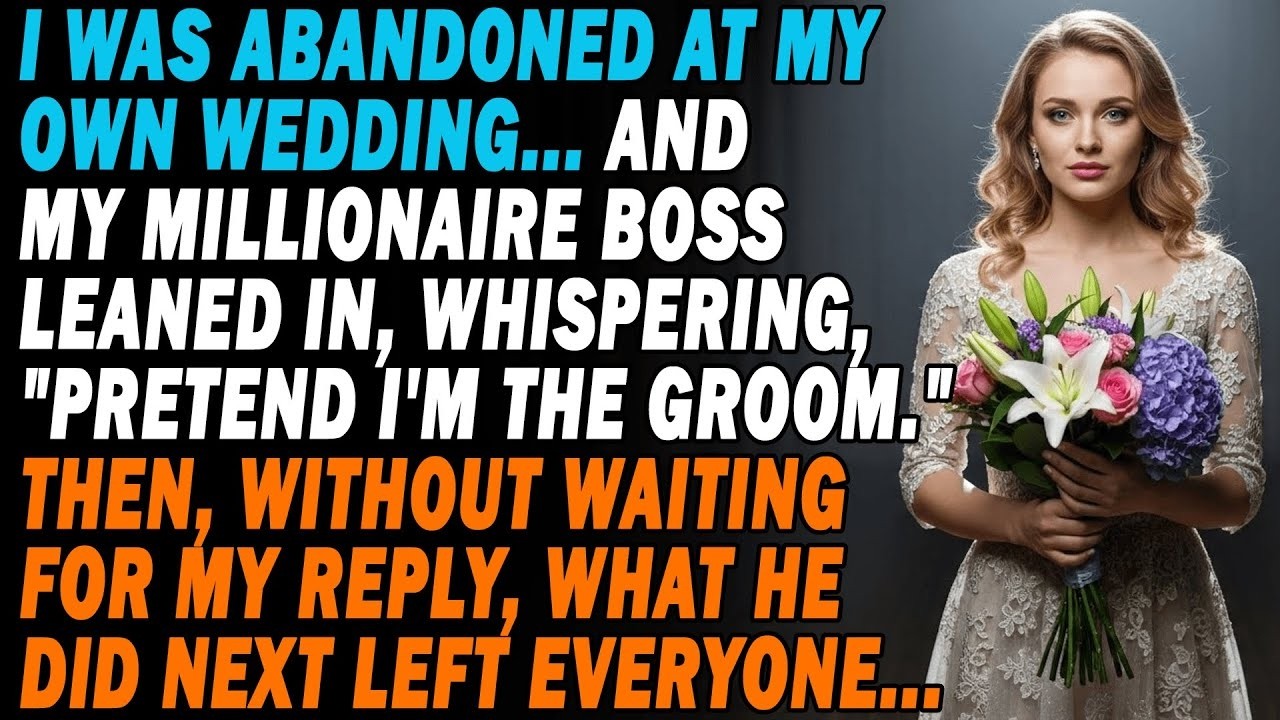I Was Abandoned at My Own Wedding — Then My Millionaire Boss Whispered, “Pretend I’m the Groom ”