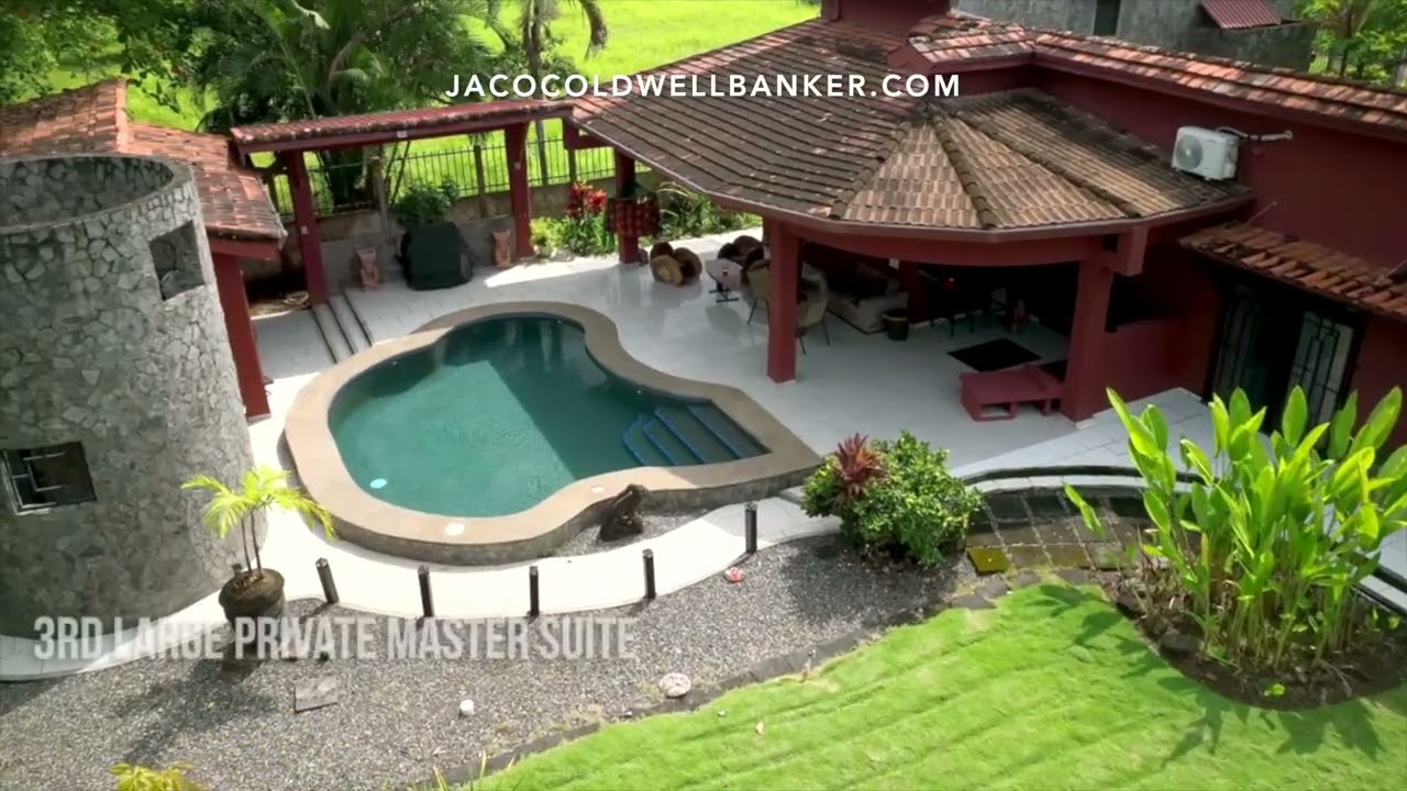 Costa Rica Dream Home for Sale 3 Master Bed Compound w Pool, Loft, Extra Lot