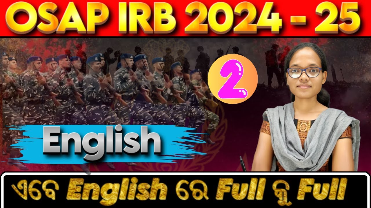 OSAP/IRB MockTest (Day 2) || English Language  II ପରୀକ୍ଷା ରେ ଏମିତି ପ୍ରଶ୍ନ ପାଇବେ || #osap #irb