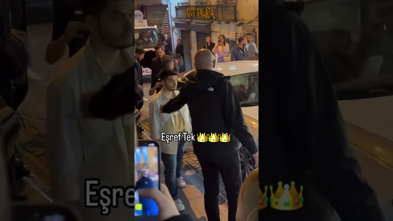 Eşref Tek Galata Kulesi Bitişiğindeki  Setin Olduğu Daireden &Ccedil;ıkarken &Ccedil;ağatay Ulusoy #eşrefr&uuml;ya