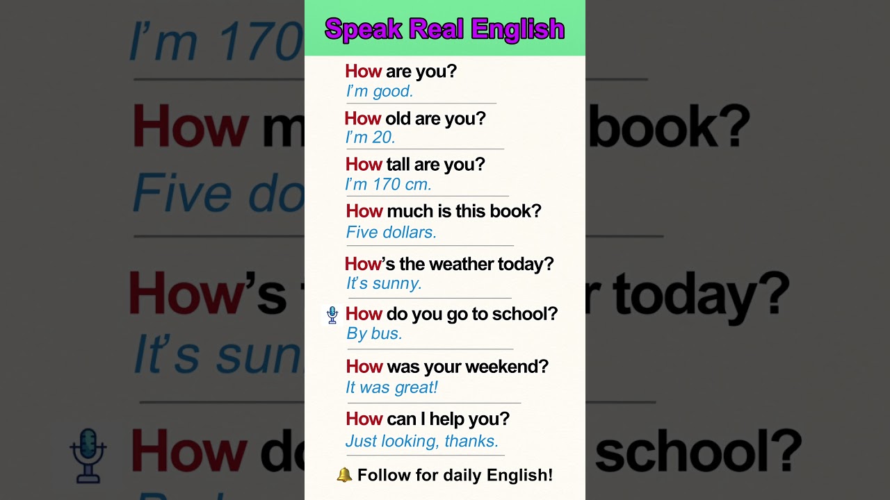 &ldquo;How&rdquo; Questions in English | Easy Examples & Answers