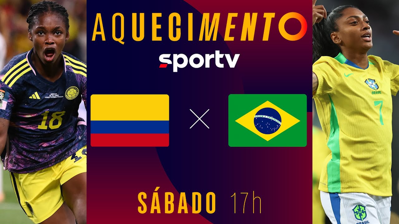 COLÔMBIA X BRASIL | AQUECIMENTO AO VIVO | COPA AMÉRICA FEMININA DE FUTEBOL 2025 | #live | sportv