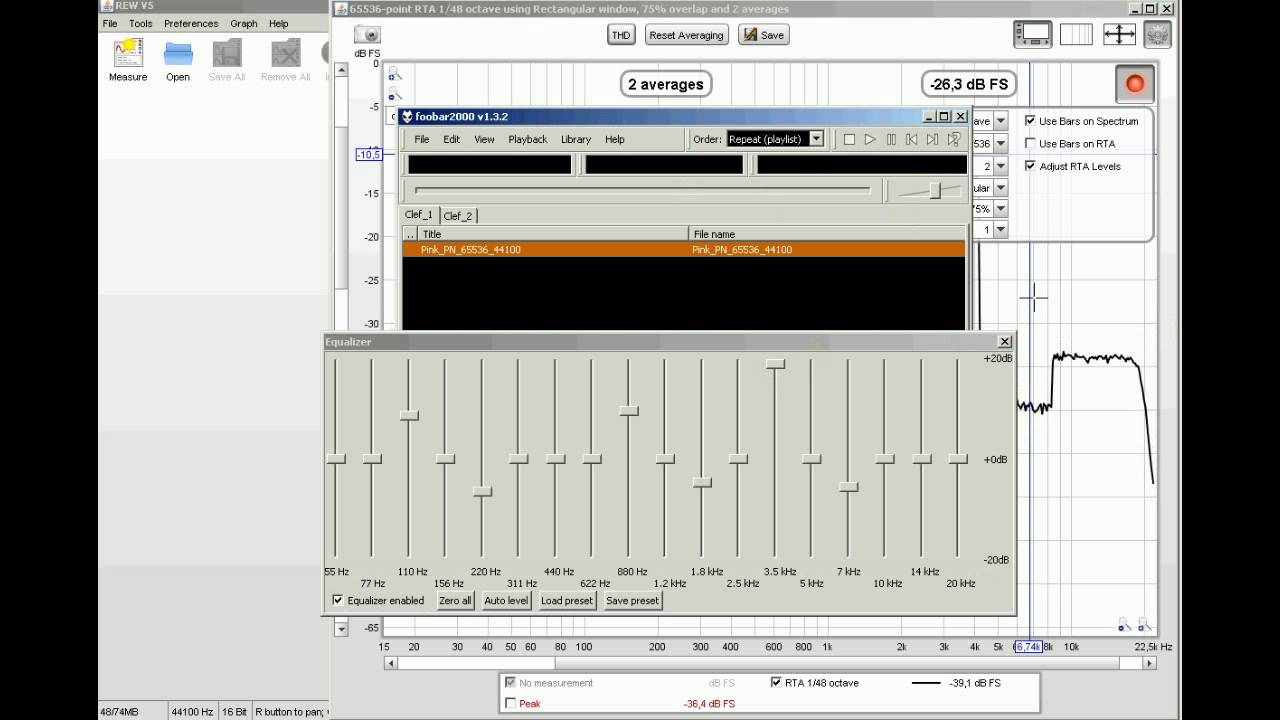 Room Eq Wizard (REW) Tutoriel 4 (Partie 2): Export Pink Noise et Mesure Externe