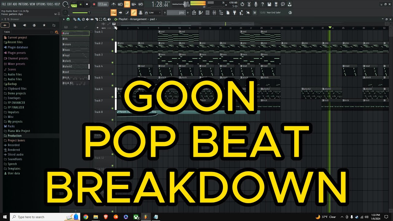 GOON Making a Pop Beat Breakdown | Beat Breakdown & Music Production Tutorial