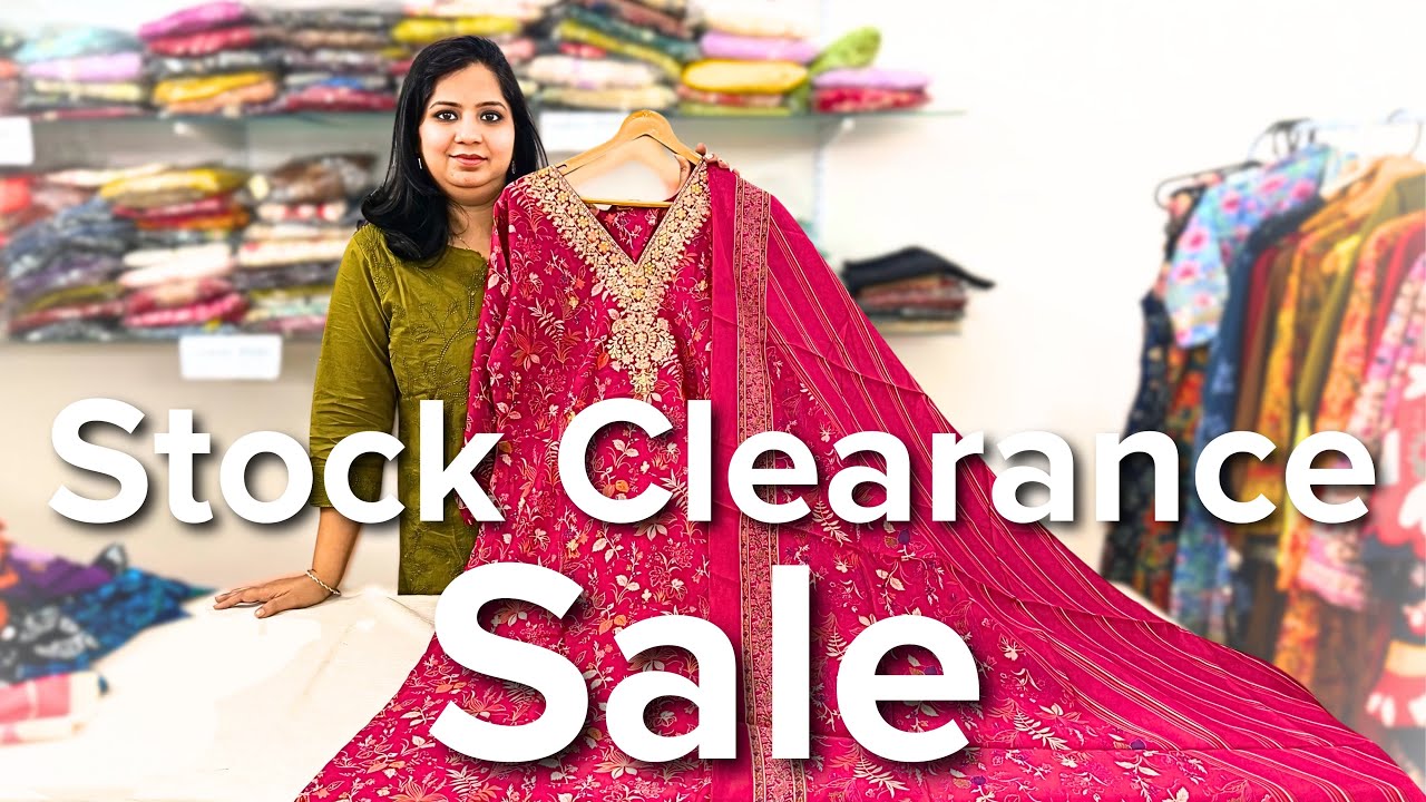 STOCK CLEARANCE SALE | Muslin Suits, Cotton Suits Designer Anarkali, Party Wear & More! #partywear 