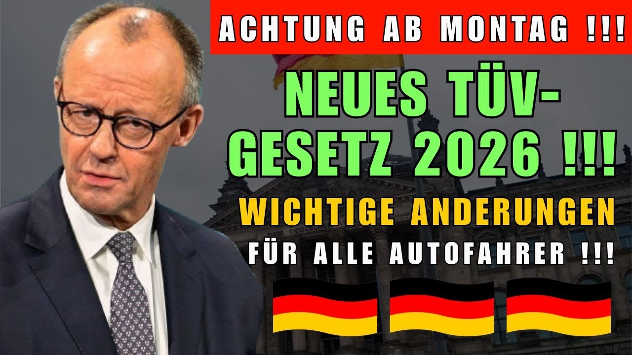 Achtung ab Montag: Neues T&Uuml;V-Gesetz 2026 &ndash; Wichtige &Auml;nderungen f&uuml;r alle Autofahrer!
