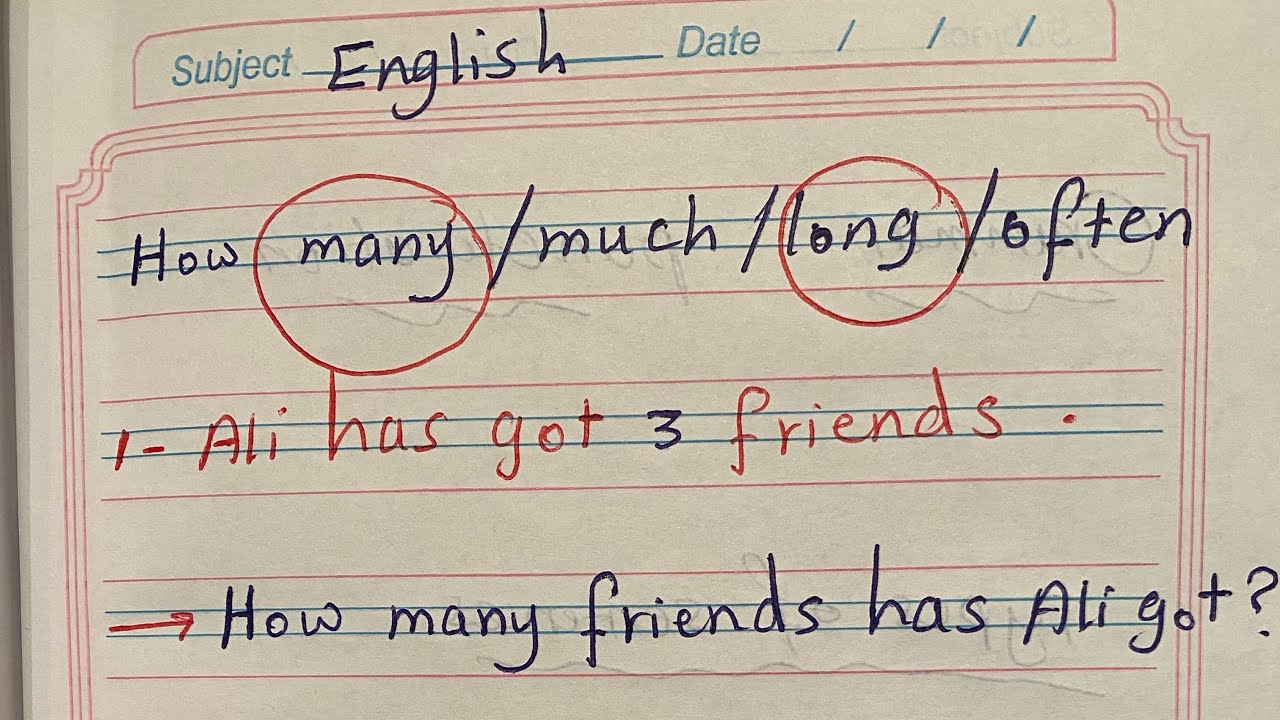 How many/ long / often / much ?
