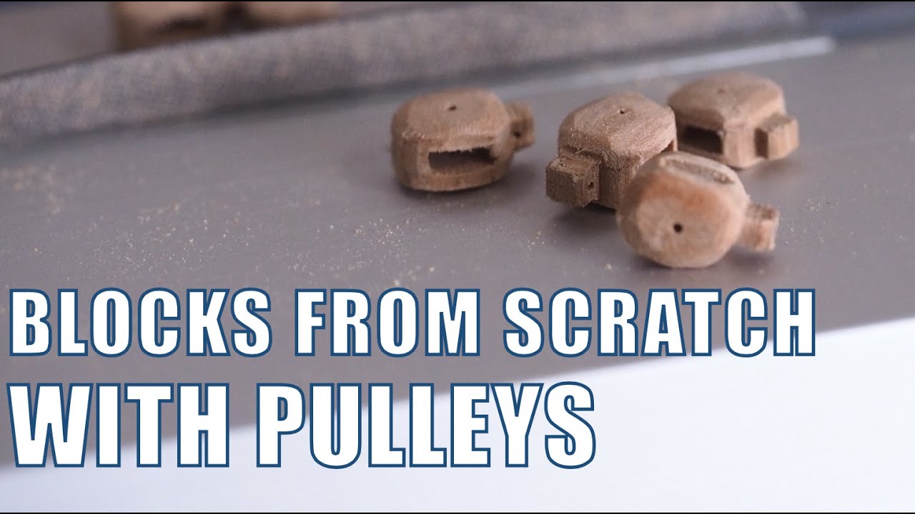 How to make BLOCKS with PULLEY in scale for Ship Modelling