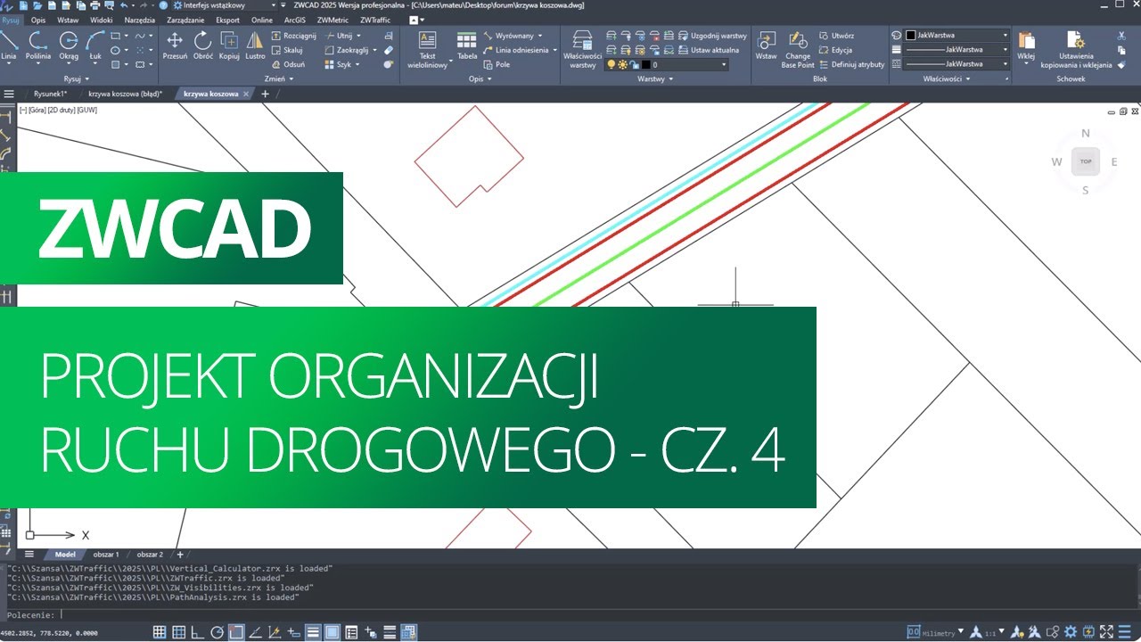 Projekt organizacji ruchu drogowego - część 4 - krzywa koszowa