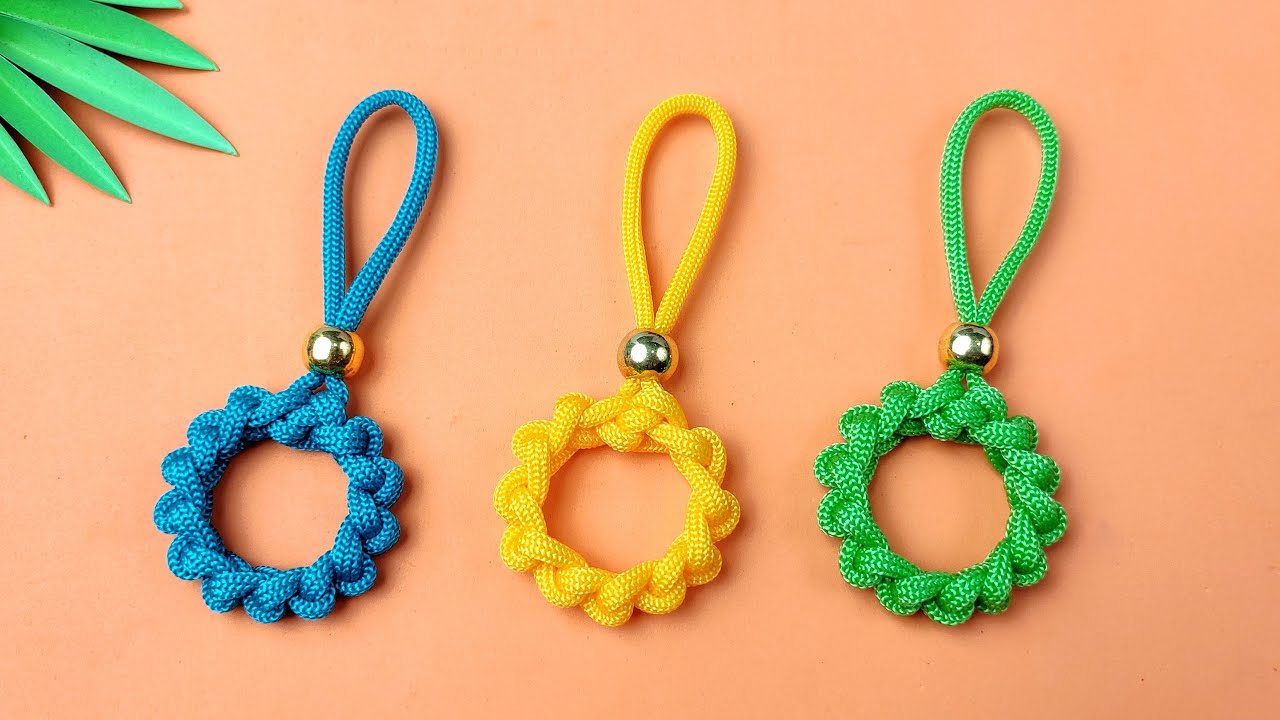 Super Easy Paracord Lanyard Keychain | How to make a Paracord Key Chain Handmade DIY Tutorial #20