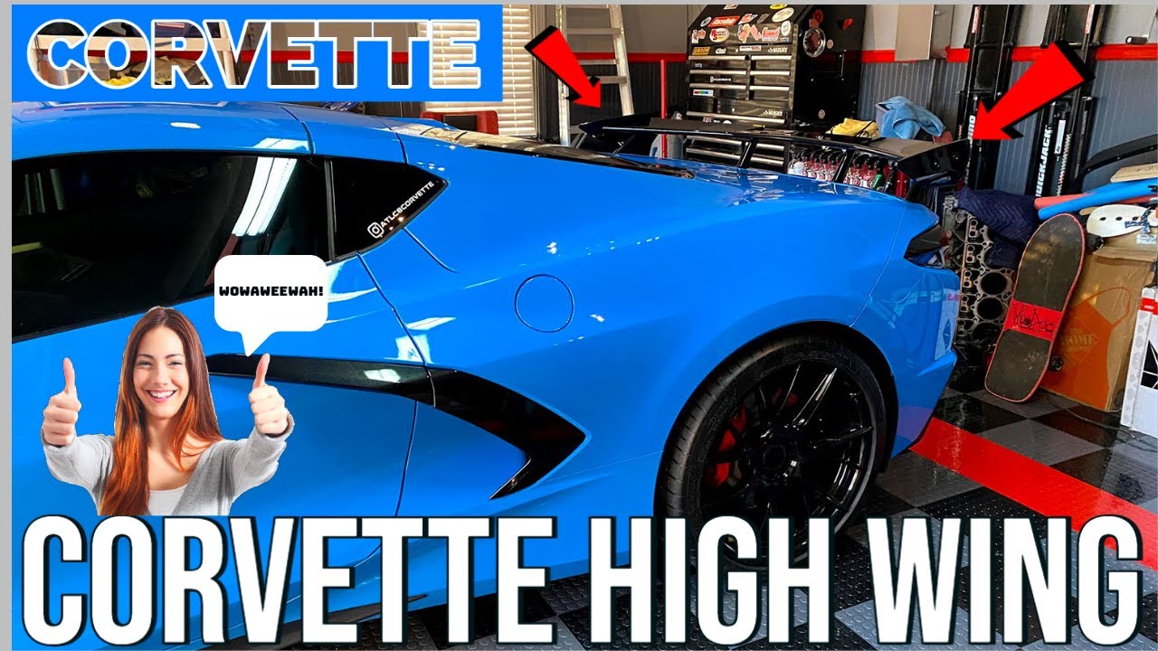 Модернизация и установка высокого крыла для C8 Corvette — выглядит потрясающе!!!!
