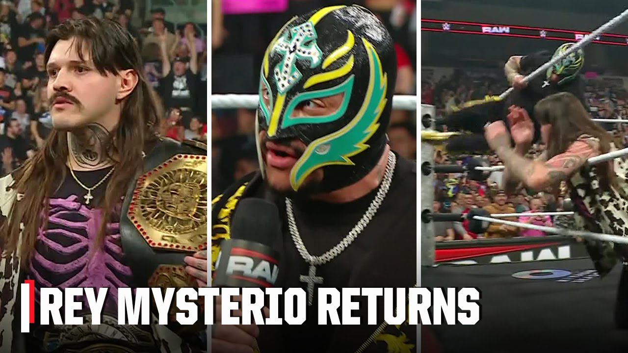 Rey Mysterio RETURNS & hits Dominik Mysterio with a 619 👀 | WWE on ESPN