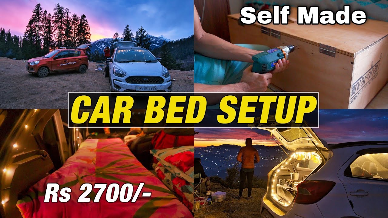 DIY Micro Car Bed & Kitchen setup in Ford FREESTYLE in just Rs 2700 #Motorhome #campervan