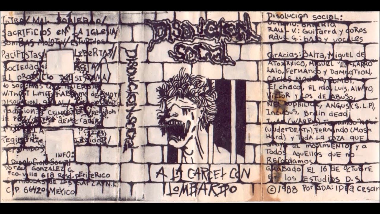 Disolución Social - A la Carcel con Lombardo, Album Completo  1988-1989