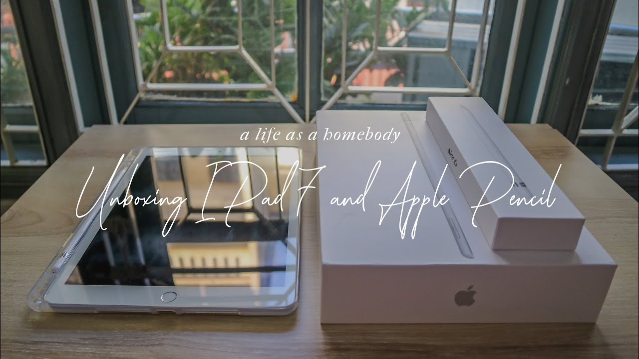 Unboxing IPad 7 and Apple Pencil, Try Procreate and Goodnotes | Life as a Homebody 🇮🇩 Indonesia