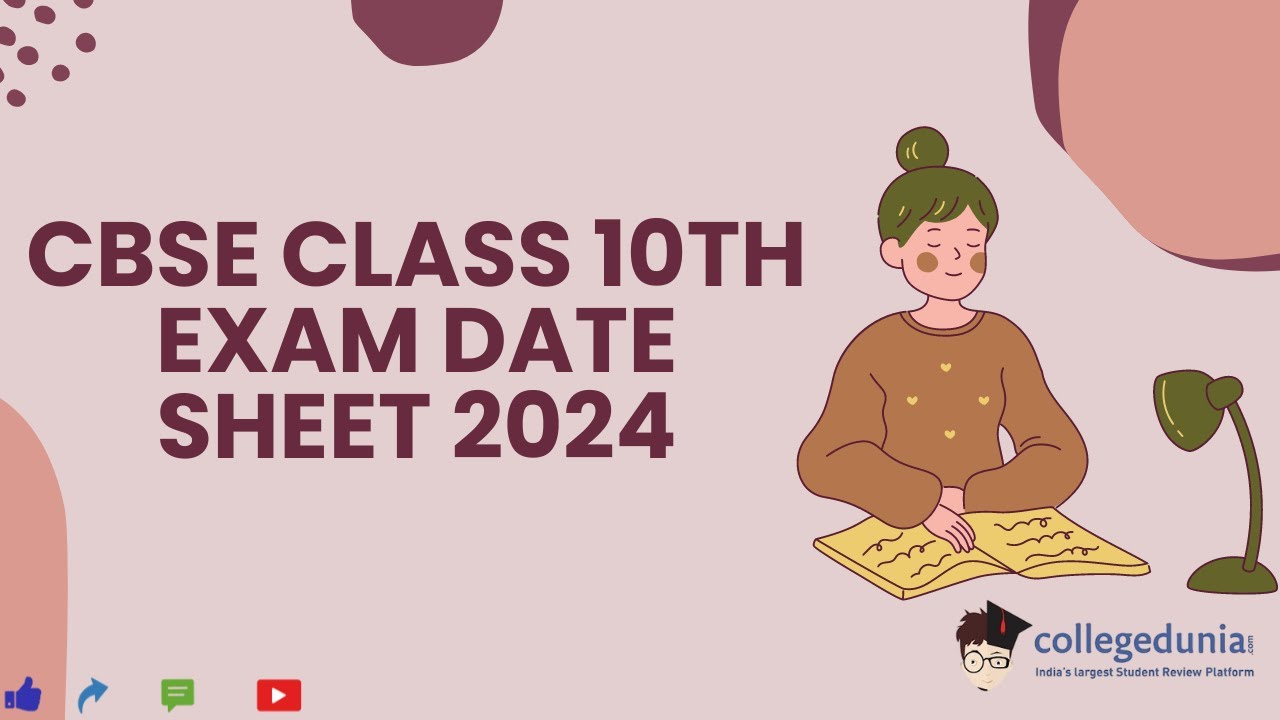 CBSE Class 10th Exam Date Sheet 2024