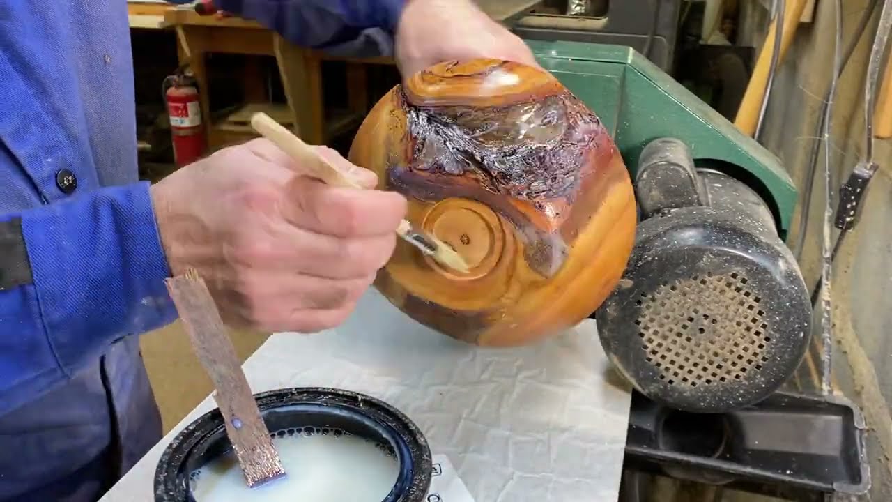 WoodTurning a Cherry Crotch