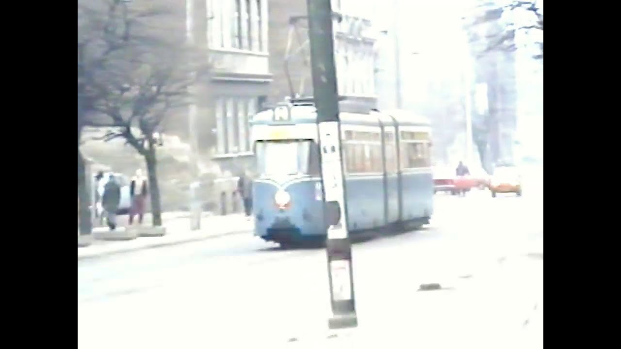 1991.01 Trams in Gorzów Wlkp, Poland. Tramwaje w Gorzowie Wlkp, PL.   Spårvagnar i Gorzów Wlkp, PL