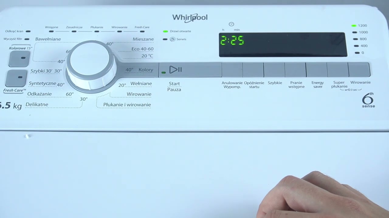Стиральная машина Whirlpool - Вместимость для каждой программы | Нагрузки программ | TDLR 65230S