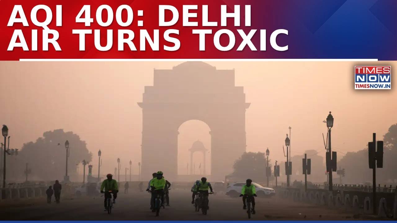 Delhi Chokes As AQI Hits 400; Toxic Haze Sparks Fresh Health Concerns Across Capital | Air Pollution