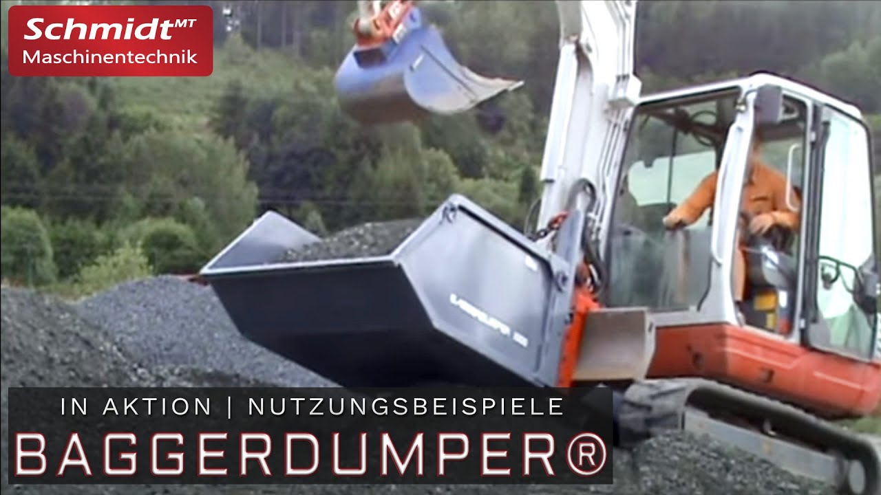 In Aktion | Unser BaggerDumper® 1500 am Takeuchi TB 175 | Schmidt Maschinentechnik