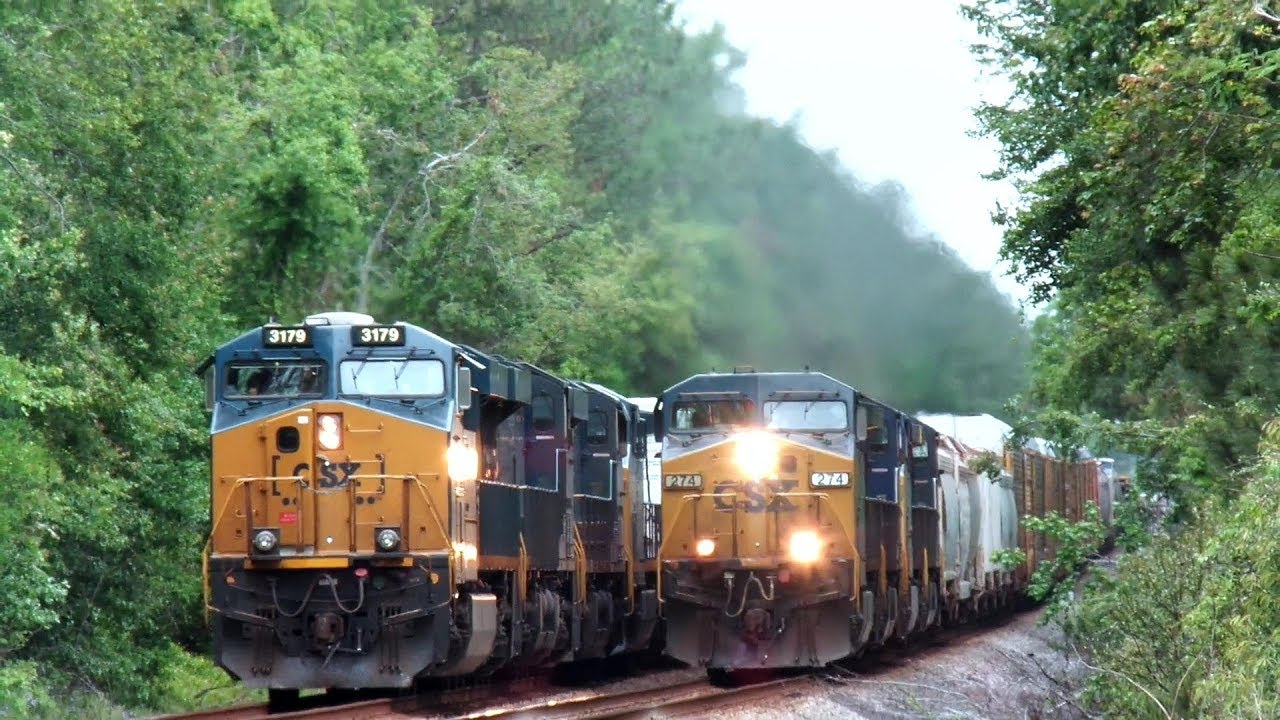 CSX Train Waits For Priority Train To Pass Part 2