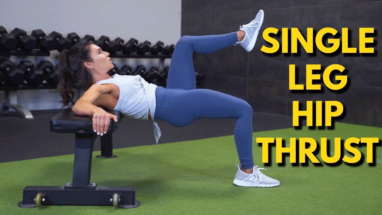 How To Do A Single Leg Hip Thrust (Exercise Demo) - FREE Great Butt Guide