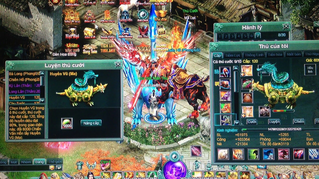 Cách đổi thú cưỡi và lên ma thú trong game VLCM từ A đến Z phần 3