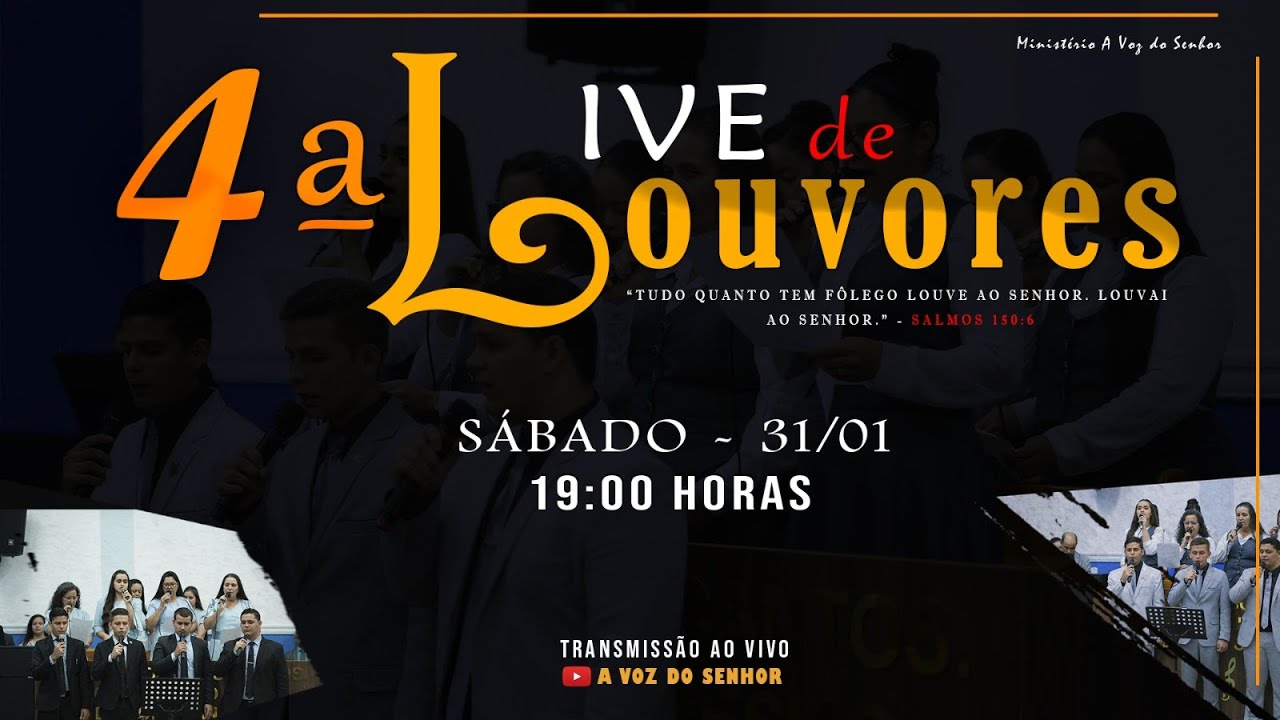4ª LIVE DE LOUVORES - 31/01/2026 - Tabernáculo da Fé - Várzea Grande/MT.