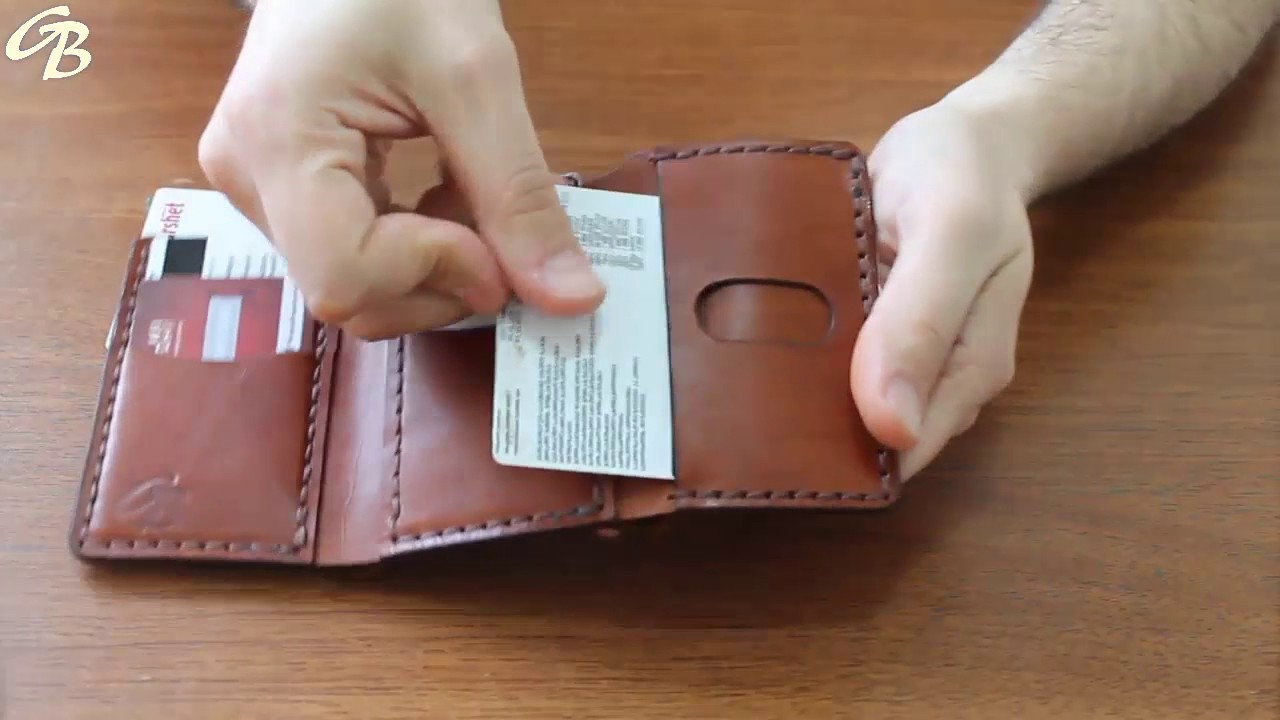 Handmade leather  trifold wallet/overview