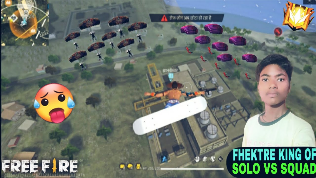 FHEKTRE KING OF 🥵 SOLO VS SQUAD CALENG IN 1VS4 GAME PLAY WHIT 😎