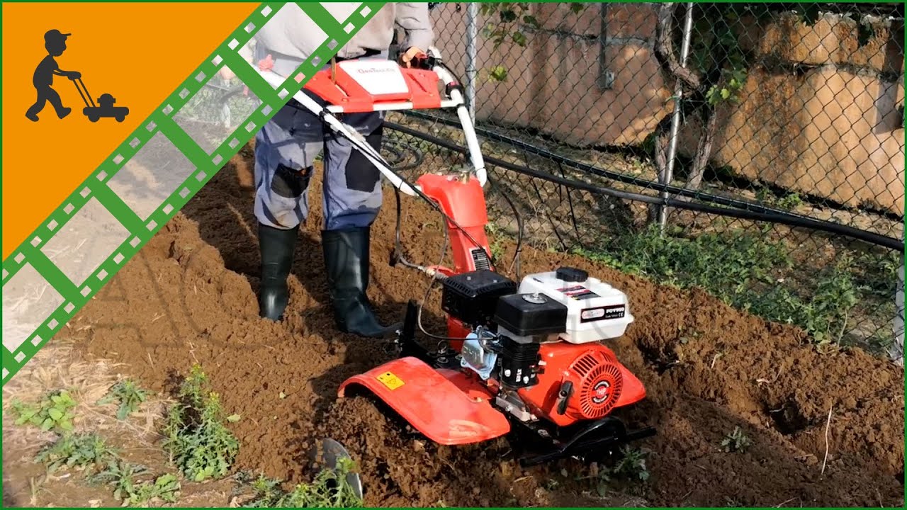 Motozappa GeoTech PGT 900 con motore a scoppio 7 HP: come funziona la motozappa a ruote pneumatiche