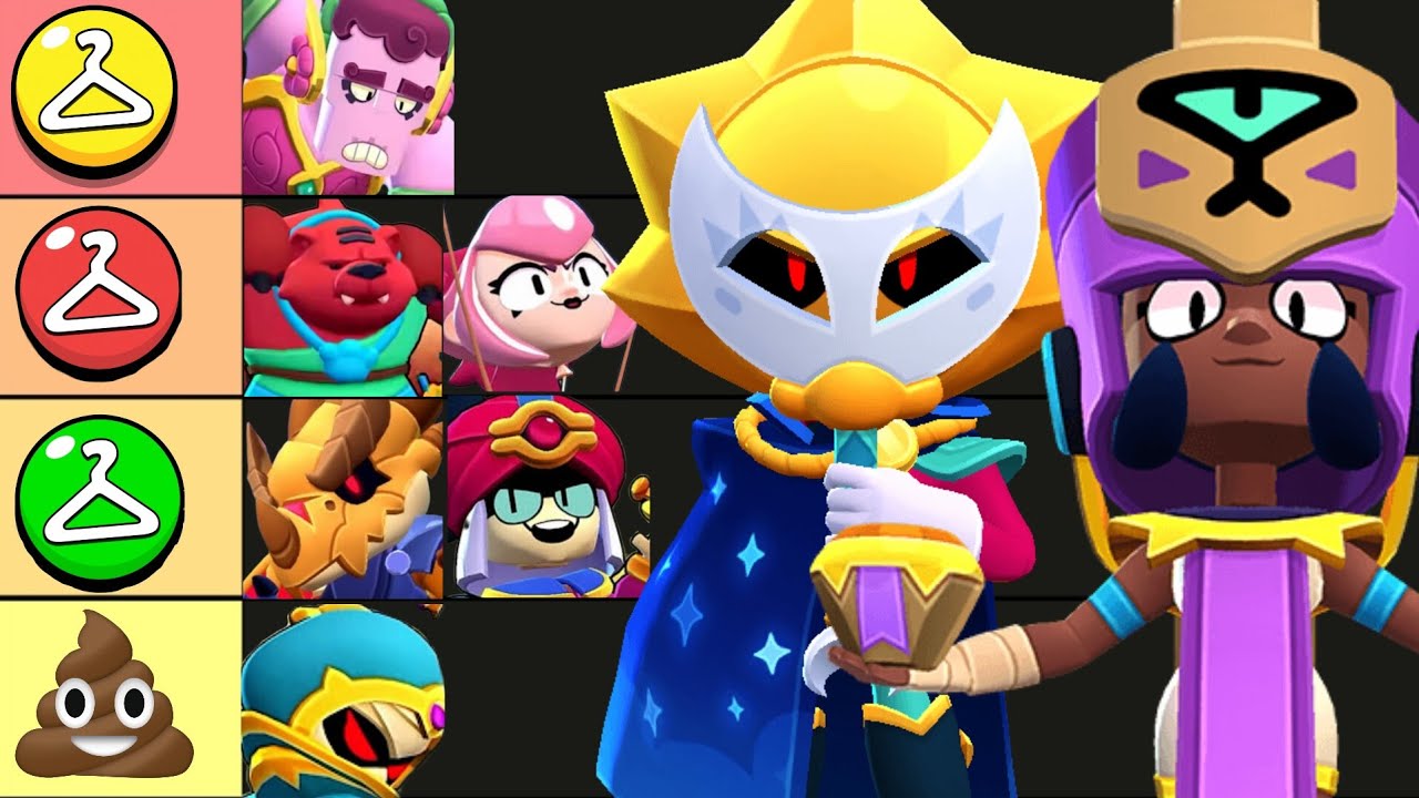 TIER LISTA NOWYCH Skin&oacute;w z BRAWL STARS!