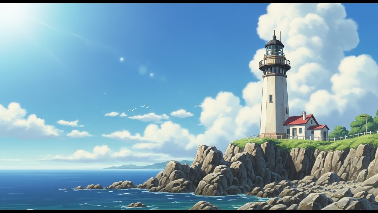 Relaxing Ambient Sounds |🌿Ghibli-Style Cozy Scenes 🍃 | Soft Piano Music for Relax & Study