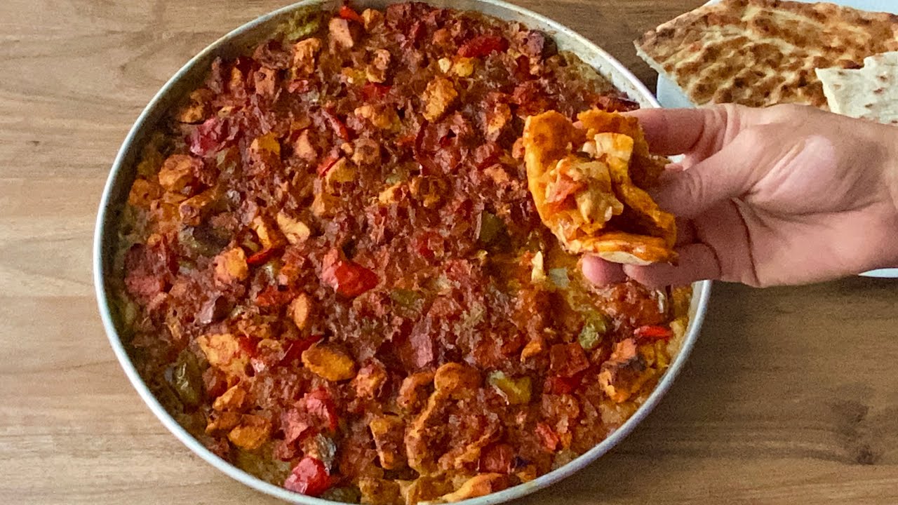 Рецепт малатья ГЕЛЕЛИ-кебаба с жареными баклажанами и курицей. Основное блюдо 👌